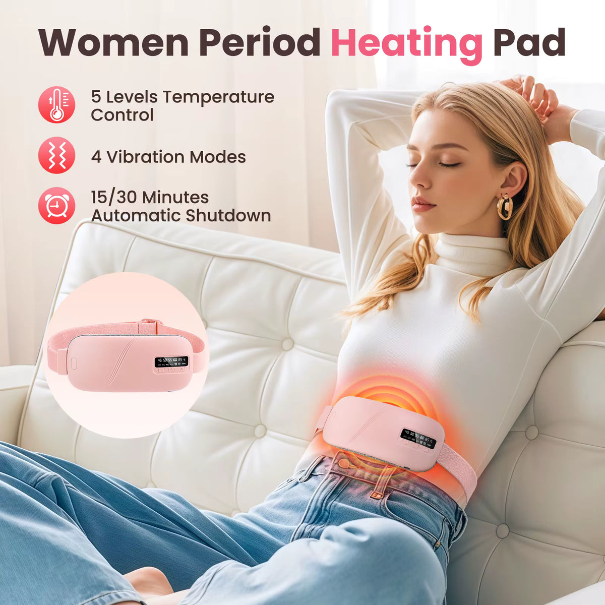 CalmaHeat™ — Cinturón Térmico de Masaje